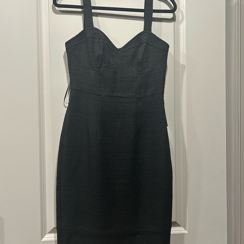 Express Black Textured Mini Dress